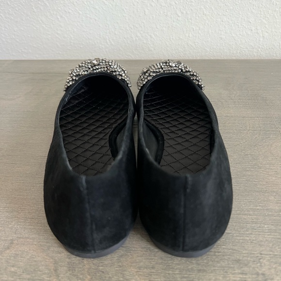 Tory Burch ESME Flat Kid Suede /Crystal Shoes - Picture 2 of 9